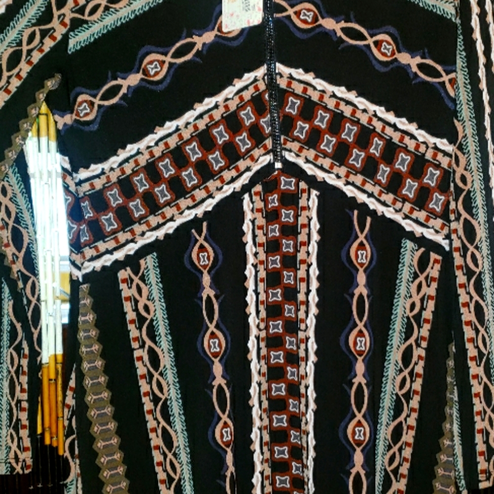 Free People Bohemian Tunic Dress with Frontal Zipper